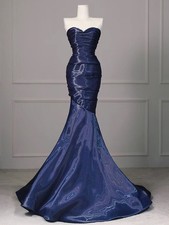 Evening gown high-end blue graduation adult ceremony