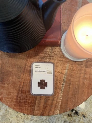 1948 S 1C Lincoln Wheat Cent - NGC MS-66 RB - GEM + ! - High Grade ! - US coin