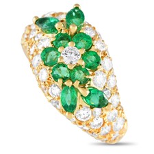 GRAFF 18K Yellow Gold 2.26ct Diamond and Emer...