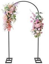 Queension Arch Backdrop Stand - Metal Wedding  Party Arch Frame 6.6FT Black