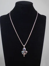 Brighton Silver Plated ELORA GEMS CUBIST Multi Color Crystal Cluster Necklace