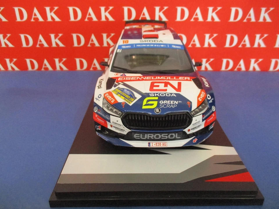 Die cast 1/18 Modellino Auto Skoda Fabia RS Rally2 Rally Barum 2024 S. Wagner - Immagine 3 di 4