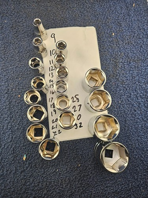 #ad QTY 18 Husky Tools Standard SAE Socket 6 Point $45.27