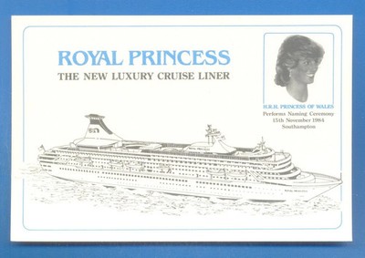KÖNIGLICHE PRINZESSIN.PRINZESSIN KREUZFAHRTEN.BENENNUNGSZEREMONIE POSTKARTE