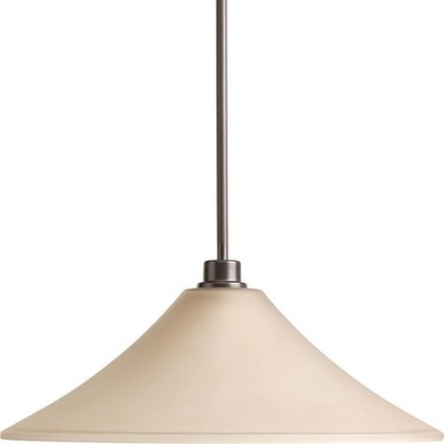 Progress Lighting P5193-20ETUM Etched Glass Pendant Light in Antique Bronze