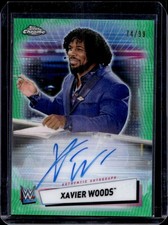 Xavier Woods Auto /99 2021 Topps Chrome WWE WWF Green Refractor Autograph