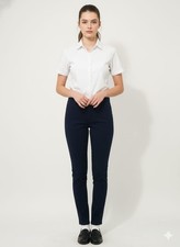 CHILDREN'S PLACE Girls Pants Slim Stretch Uniform Navy Blue Size 14