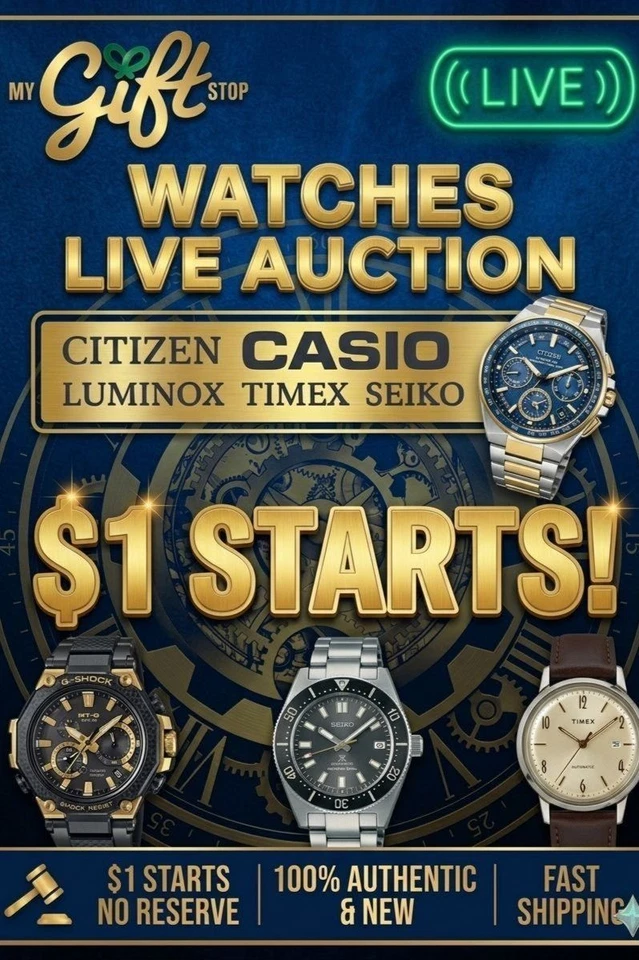 $1 Starts Auctions Watches Sunglasses Seiko Casio Luminox Tom Ford and More