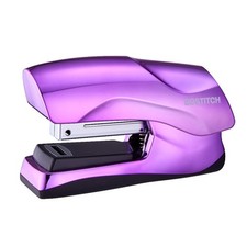 Flat Clinch Stapler 40 Sheets Capacity Metallic Purple Office Stapler Heavy Duty