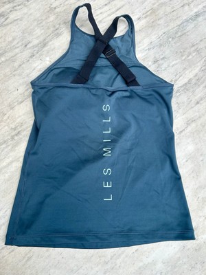 Les Mills Reebok Top, Größe S, Grün/blau