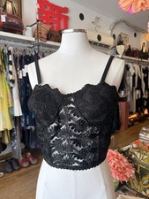 Black Lace Bustier - M