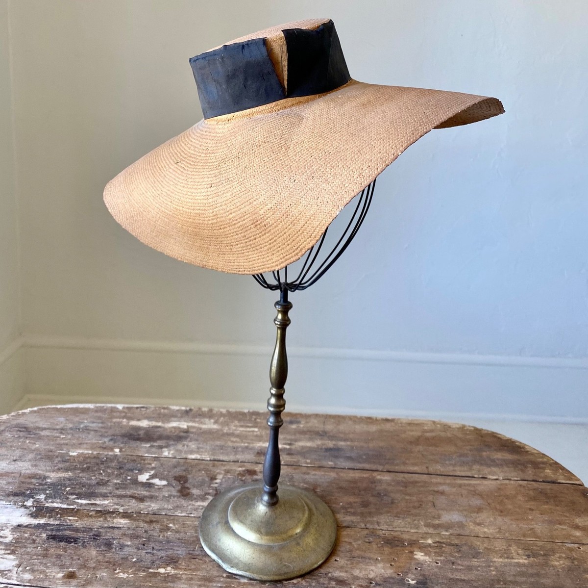 Gorgeous Vintage Straw Hat Made in Italy about size 55 One-of-a-Kind Handmade Italian Straw Hat - Etsy main image 3