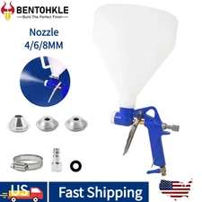 Drywall Texture Sprayer Wall Painting Tool Air Texture Gun w/ 4 6 8mm Nozzles