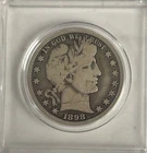 1898 O KEY BARBER HALF  In Fine Condition XX427