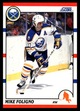 1990-91 Score American Mike Foligno #133 Buffalo Sabres NHL Hockey Base Set