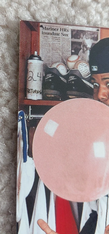 Juego completo de cartas 1-450 raro 1995 Ken Griffey Jr Pinnacle #128 goma de mascar og Foto 4 de 4