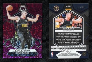 2023-24 Panini Mosaic City Edition Fast Break Purple Prizm /50 Nikola Jokic #287