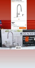 Glacier Bay Paulina Pull-Down Kitchen Faucet Stainless Steel w/ Soap Dispenser