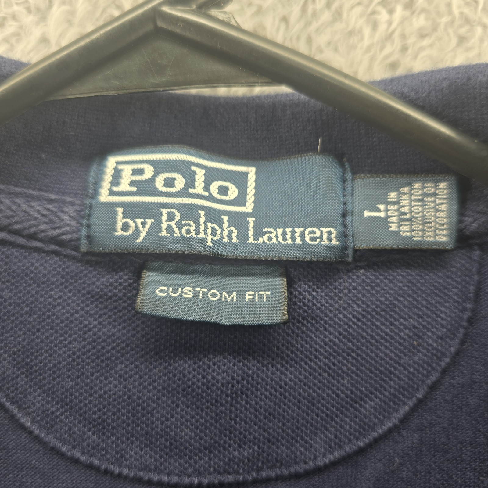 Polo Ralph Lauren camicia uomo grande blocco colore blu vestibilità personalizzata big pony polo
