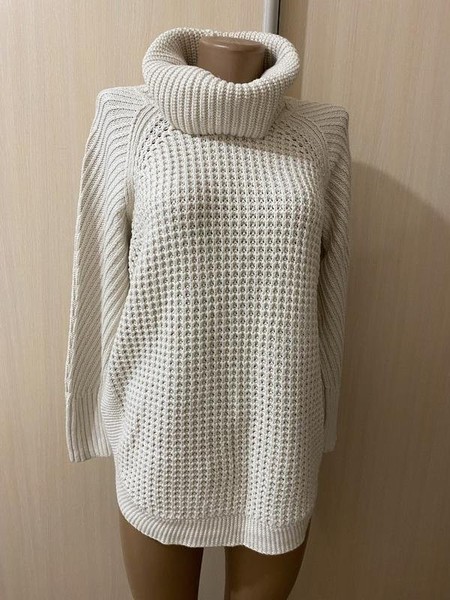 Women Monsoon Sweater White Acrylic 38 / M
