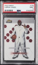 2002 FINEST #178 LEBRON JAMES ROOKIE RC PSA 9