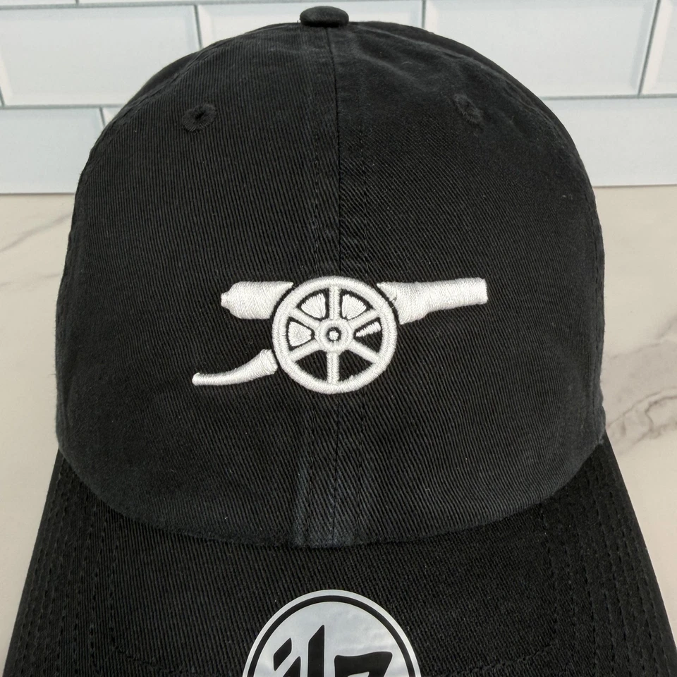 Gorra Arsenal FC Correa Trasera Para Hombre Talla Única Negra EPL Fútbol Papá Sombrero Cañón 47 Foto 3 de 4