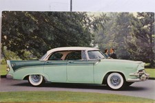 Car 1956 Dodge Custom Royal Lancer 4 Door Automobile Ad Postcard Old Vintage PC