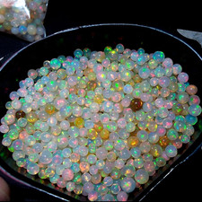 AAA Grade Natural Ethiopian Fire Loose Opal Ball Beads Loose Beads For Jewelry
