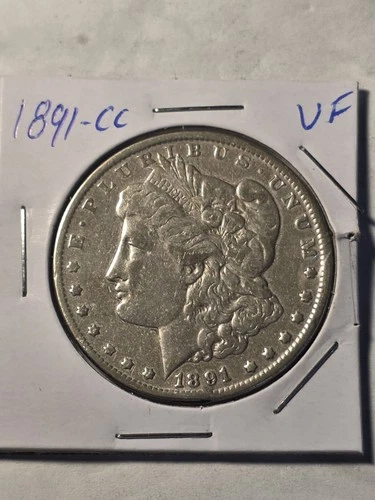 1891-CC Morgan Silver Dollar $1 Very Fine Condition Original Low Mintage-