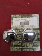 Lowbrow Customs Harley Davidson Dyna Steering Stem Nut 004526 Pair Chrome Custom