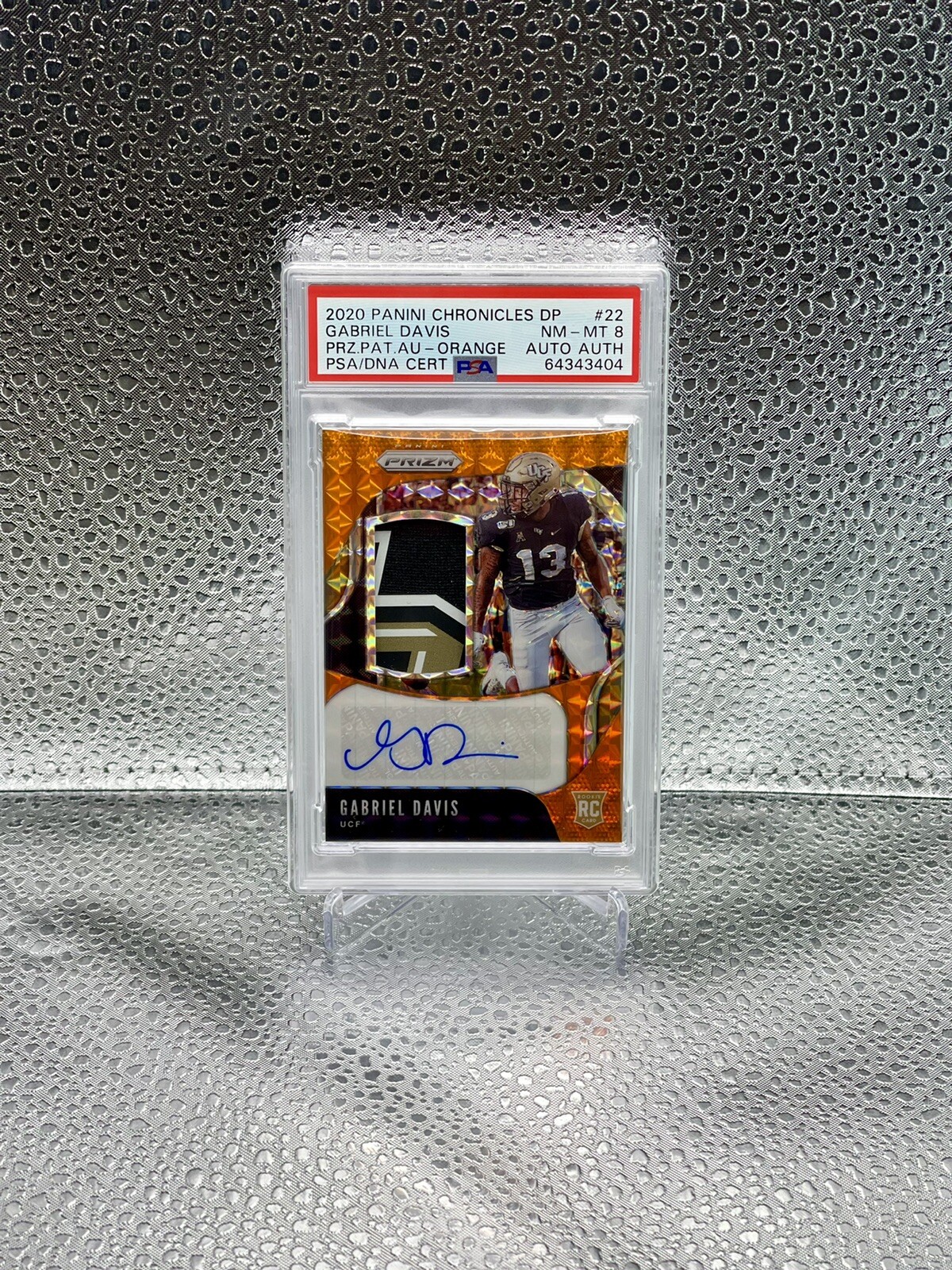 Gabriel Davis Panini Chronicles Draft Picks Prizm Patch Autographs #22 Base