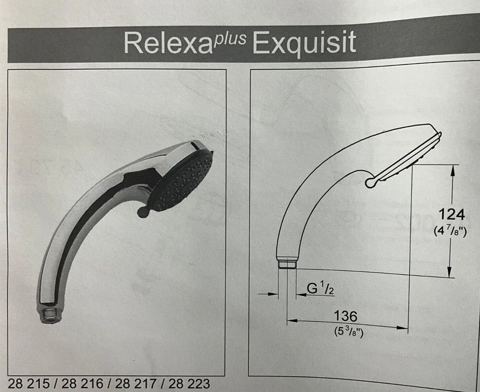 Grohe Relexa plus Exquisit Brausestange + Handbrause in Chrom, Rarität - Bild 3 von 4