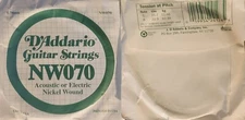 Lot of 4 D'Addario NW070 Nickel Wound Electric Guitar Single String .070