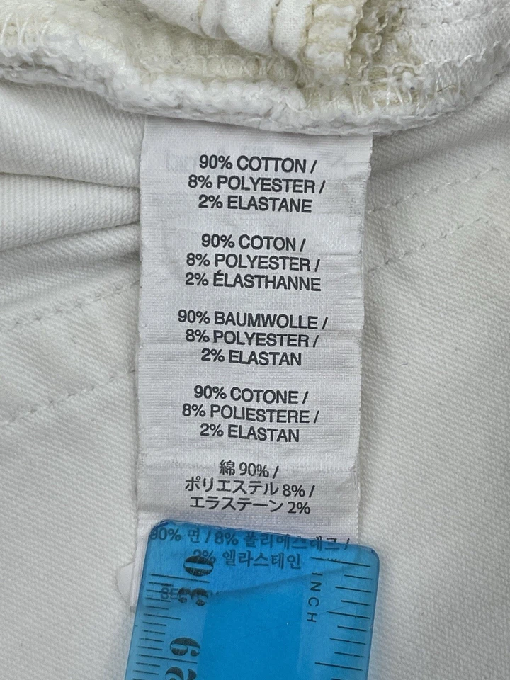 J Crew Stretch Jean Shorts Womens Size 27 Low Rise White Denim 29” Waist - Image 4 of 4