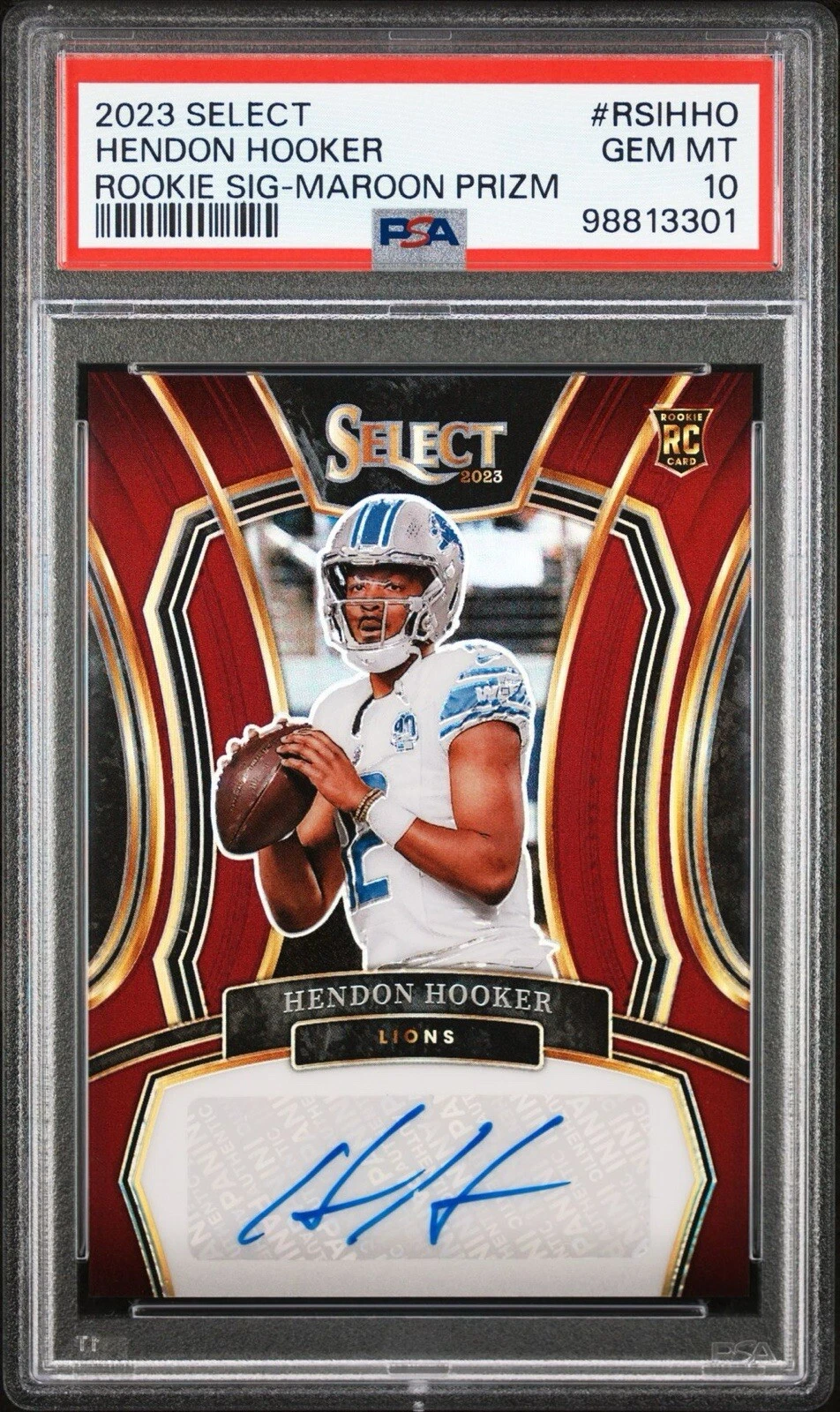 Hendon Hooker Panini Select Rookie Signatures #RSIHHO White