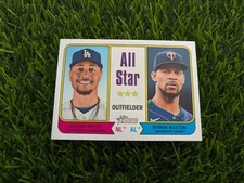 2023 Topps Heritage All-Star Outfielder Card  #338 - Mookie Betts & Bryon Buxton
