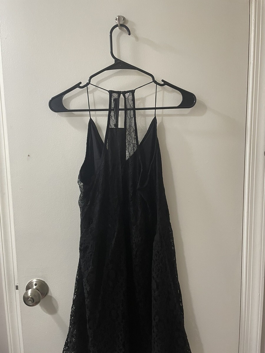 NWT Zara Lace Racer Back Black Dress Women Small - deadstock super rare |  eBay