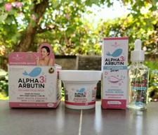 Sets Alpha Arbutin 3 Plus Collagen Whitening Facial Serum Body cream 50ml 100ml