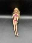 Mattel Barbie Doll 2003 Blond Hair Fashion Bathing Suit Moveable Legs Earings