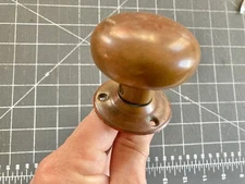 Smooth Brown Plated Door Knob with Plate and Spindle