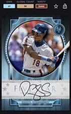 Topps MLB Bunt DIGITAL 22 Five Star Platinum Base Sig Darryl Strawberry ICONIC