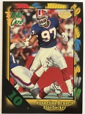 Cornelius Bennett 1991 Wild Card 10-Stripe Parallel #47 Buffalo Bills ESE