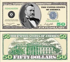 OUR $50 PLAY POKER MONEY DOLLAR BILL (25 EA)