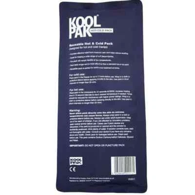 Koolpak Large Luxury Reusable Hot Cold Pack First Aid Plain Relief 12 x 29cm
