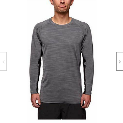 HANG TEN MEN'S LONG SLEEVE SUN T-SHIRT (SMOKED PEARL GRAY X-LARGE