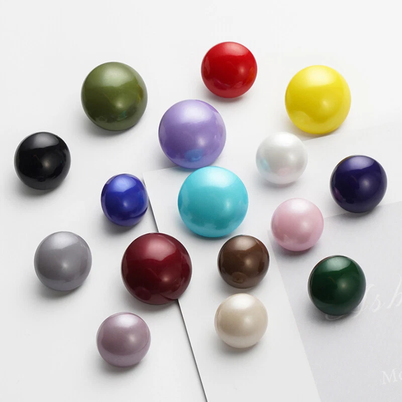 10pcs Resin Mushroon Shape Half Ball Buttons with Shank Sewing Knit Cardigan - Image 3 of 4