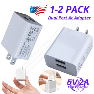Fast Charger For iPhone 15 14 13 12 11 8 Cable Dual Port USB Power Adapter Cube