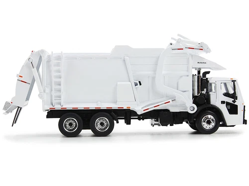 Mack LR Refuse Garbage Truck with McNeilus Meridian Front Loader White with Tras