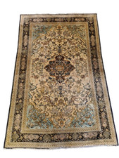 Tappeto persiano tappeto di seta tappeto orientale tappeto annodato a mano Ghoum 213 x 138 cm