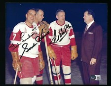 Gordie Howe, Sid Abel & Ted Lindsay signed 8